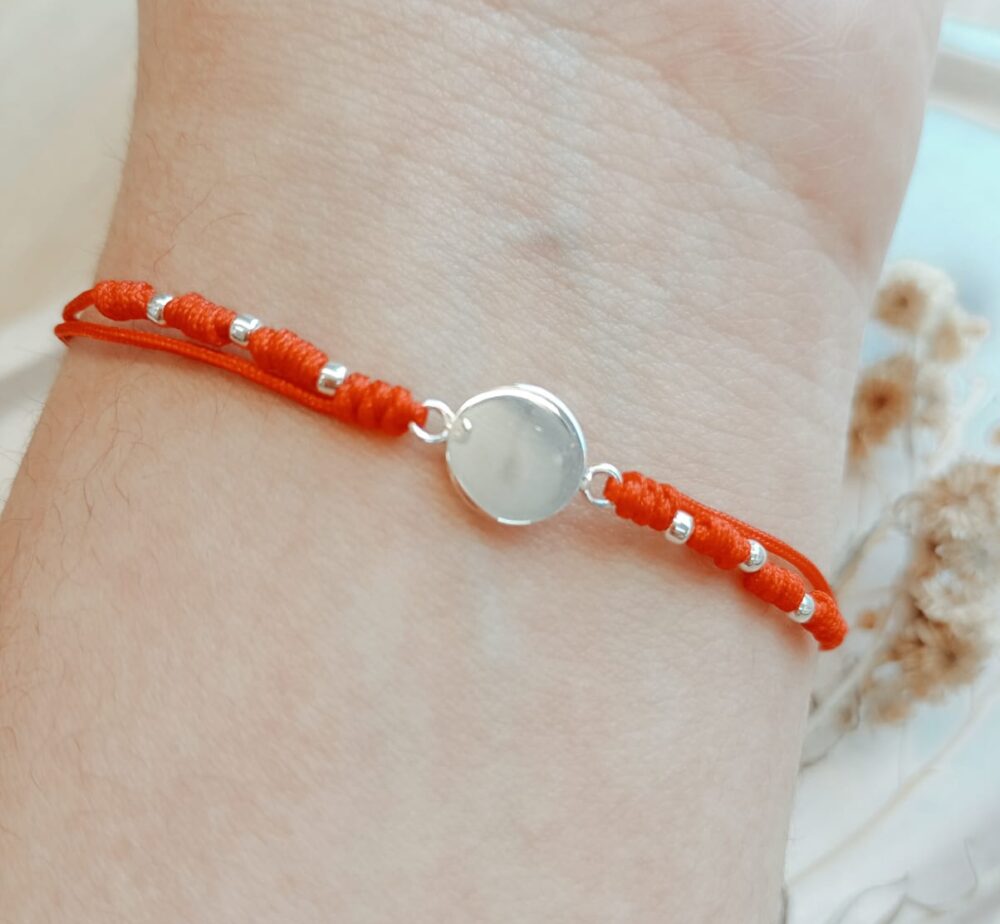 Pulsera hilo y Plata 925 - Apto grabado