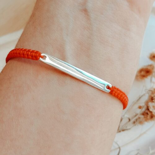 Pulsera hilo y Plata 925 - Apto grabado