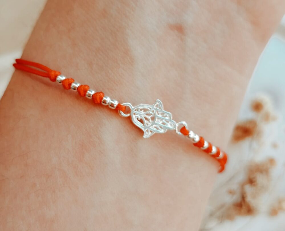 Pulsera hilo  y Plata 925 - Mano de Fatima