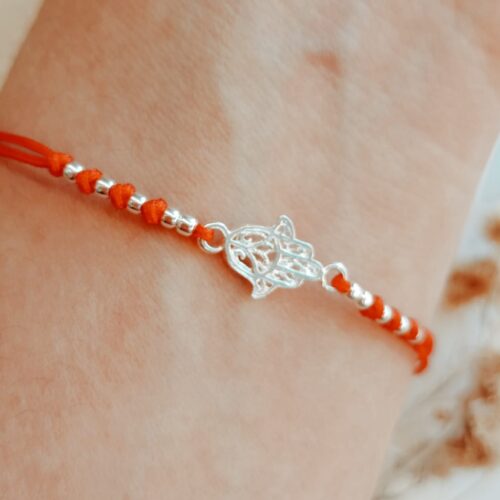 Pulsera hilo  y Plata 925 - Mano de Fatima