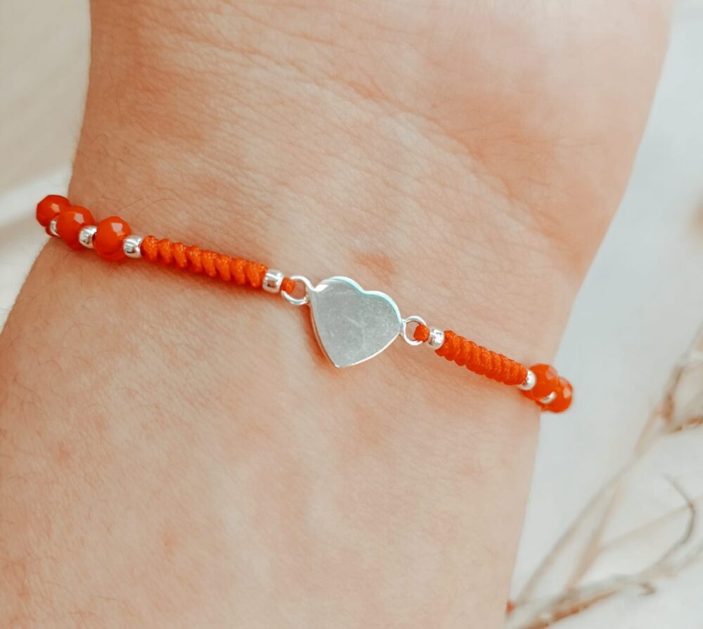 Pulsera hilo y Plata 925 - Corazón