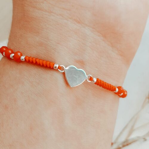 Pulsera hilo y Plata 925 - Corazón